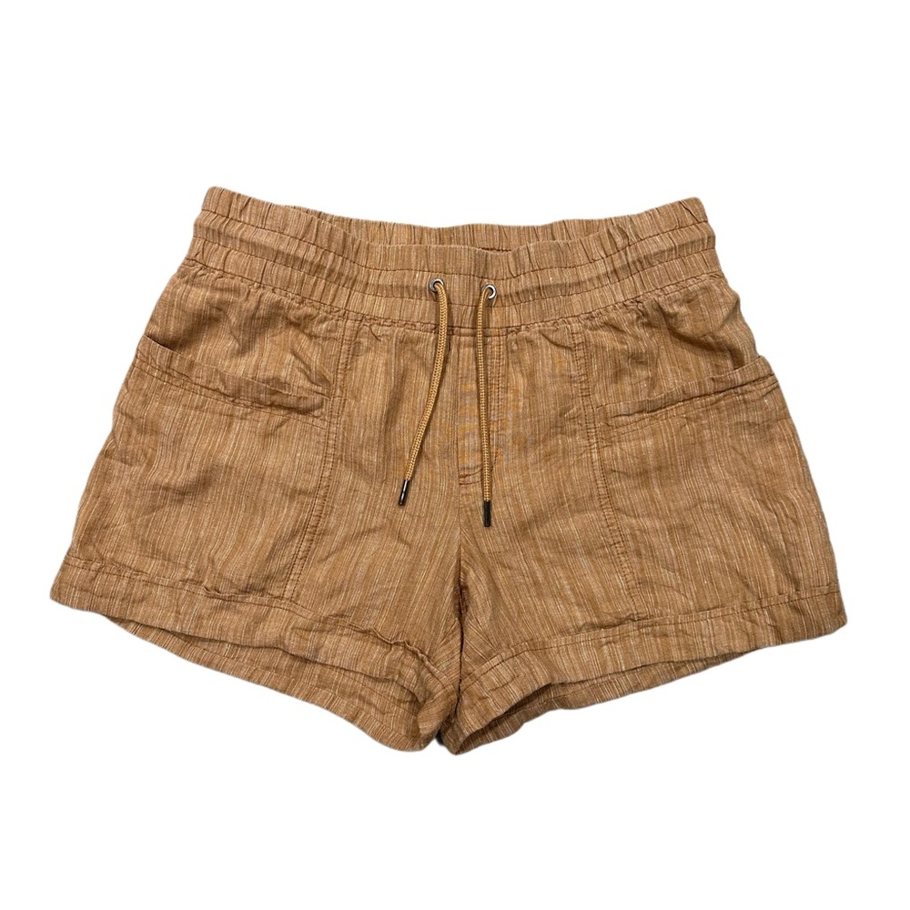 Athleta Tan Linen-Blend Drawstring Women's Shorts